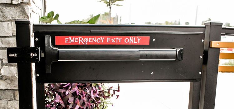 emergency push bar installation in Myrtle Grove
